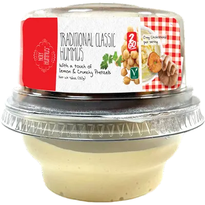 Traditional Classic Hummus with Pretzels