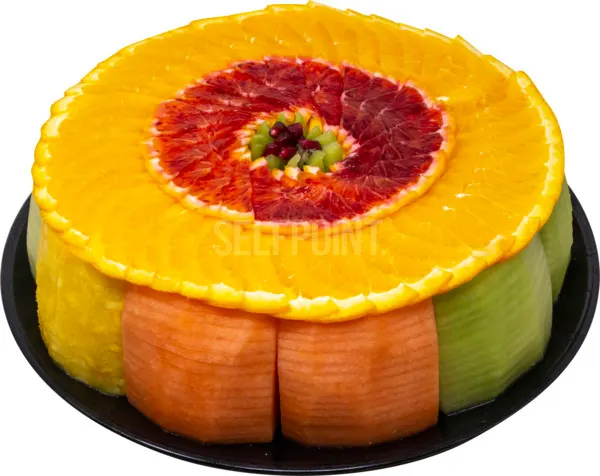 "Fruit Platter Medium Round High 12"""""