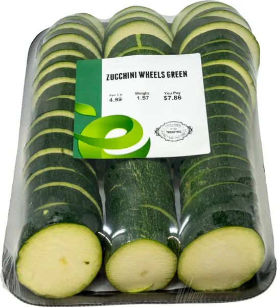 Green Zucchini Squash Sliced Round