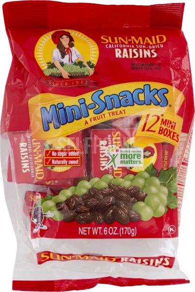 California Sun Dried Mini Snacks Raisins